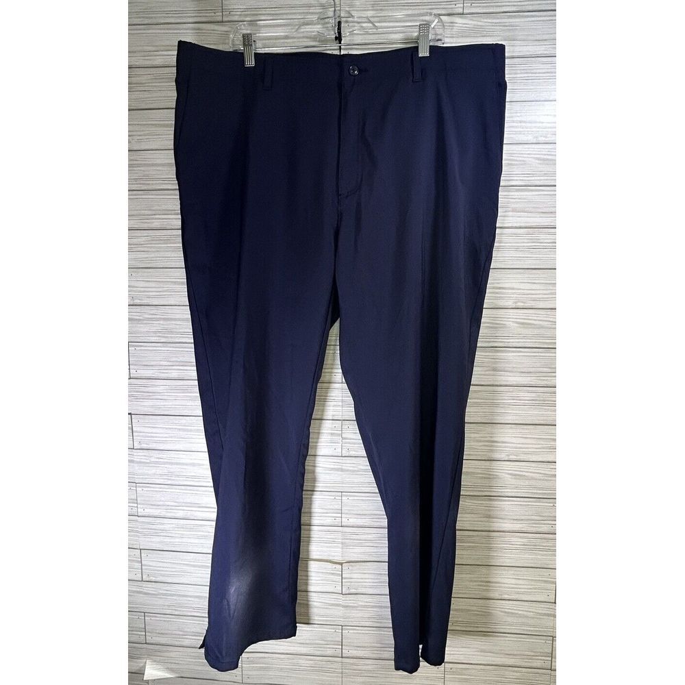 PEBBLE BEACH Navy Flat Front Non Slip Performance Golf Pants‎ Men's Size 34x 29